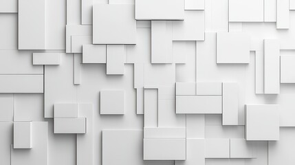 A background design featuring abstract geometric blocks rendered in 3D.
