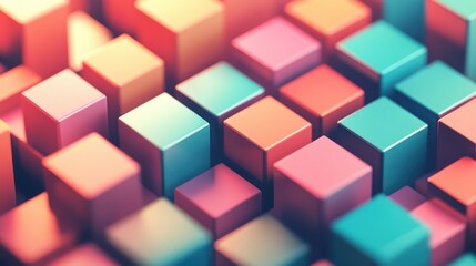 Obraz premium A background design featuring abstract geometric blocks rendered in 3D.