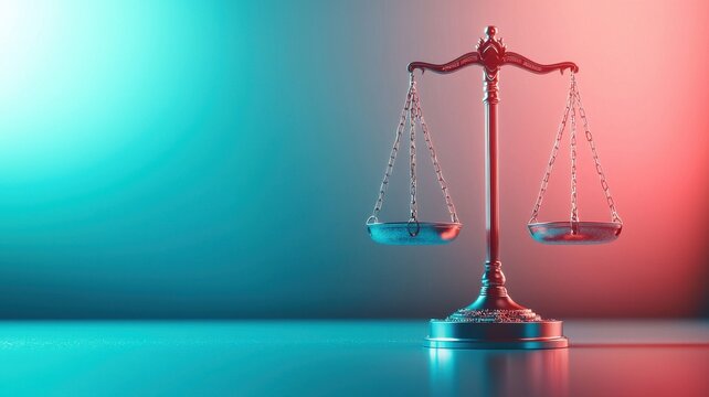 Symbolic scale representing justice and equality in society.