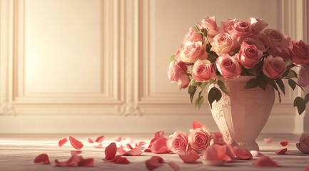 bouquet of pink roses