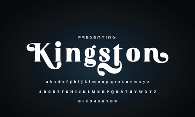 Elegant alphabet letters font logo. Typography luxury classic lettering serif italic fonts decorative wedding vintage retro brand logos. vector illustration