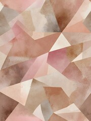 Soft Harmony: Geometric Minimalism in Watercolor