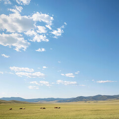 Obraz premium field of wheat and sky
