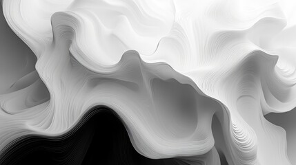 Fototapeta premium Abstract grayscale swirls creating a dynamic, flowing pattern. The image evokes a sense of movement and fluidity.