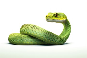 Obraz premium Western green mamba reptile animal snake.