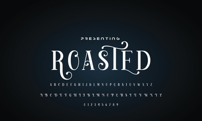 Elegant alphabet letters font logo. Typography luxury classic lettering serif italic fonts decorative wedding vintage retro brand logos. vector illustration