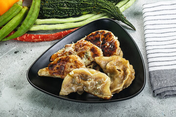 Japanese cuisine - traditional Gyoza dumplings