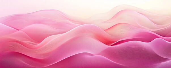 Fototapeta premium Abstract Pink And Orange Waves Background