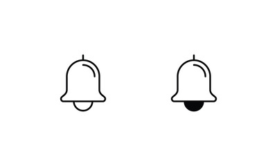 Notidication Bell icons set vector stock illustration