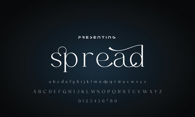 Elegant font alphabet logo. Typography Beauty fashion luxury classic letters serif fonts decorative wedding vintage retro logos. vector illustration