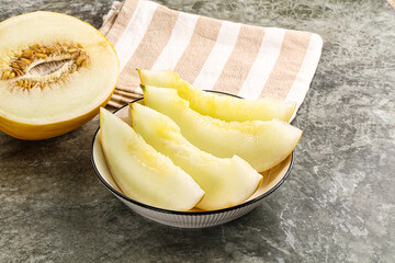 Sweet juicy ripe melon slices