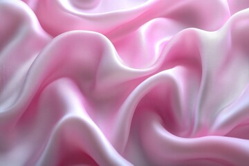 Obraz premium Soft pink satin fabric draped elegantly, showcasing smooth folds
