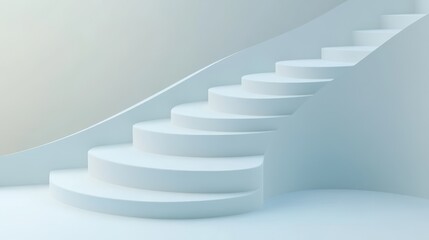 Naklejka premium A clean and sophisticated 3D render of an abstract minimalist background.