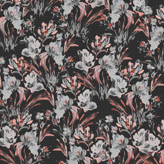 Natural Flower and Leaf Art Pattern for Backgrounds