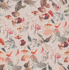 Natural Flower and Leaf Art Pattern for Backgrounds