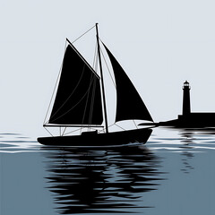 Fototapeta premium boat on the sea