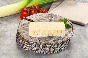 Soya vegan tofu cheese brick