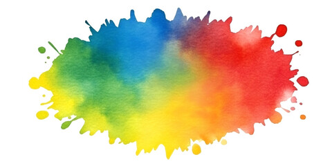 Fototapeta premium Vibrant watercolor splash with transparent background, perfect for adding an artistic touch to designs