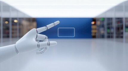 Futuristic Robot Hand Gesture with Virtual Interface
