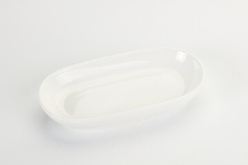 White ceramic empty bowl dishware