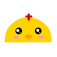 Fototapeta premium cute chicks vector, cartoon chicks face, drawing chicks face easy and simple full color