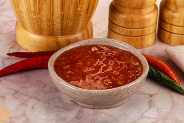 Sweet and sour chili sauce with pineapple