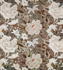 Modern Floral Leaf Design for Textile and Wallpaper