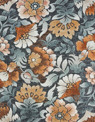 Modern Floral Leaf Design for Textile and Wallpaper
