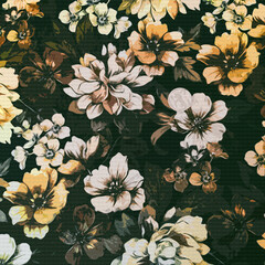 Stylish Nature Inspired Pattern with Flowers & Leaves