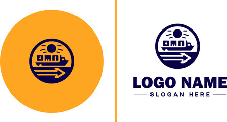 Import icon Importation Importing Influx flat logo sign symbol editable vector