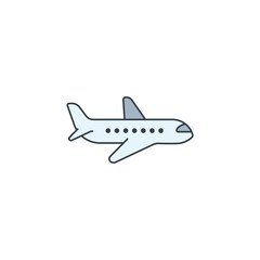 Airplane icon symbol vector illustration isolated on white background
