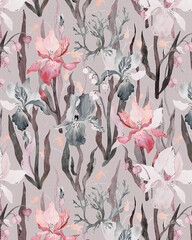 Stylish Nature Inspired Pattern with Flowers & Leaves