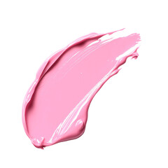 Pink lip gloss swatch isolated on transparent background