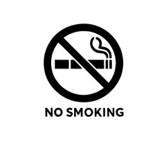 No Smoking Sign: A bold, clear, and universally understood no smoking symbol with the words 