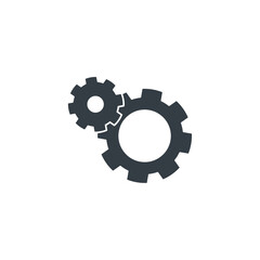 Gear icon symbol vector illustration isolated on white background