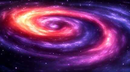 Obraz premium A vibrant swirling nebula galaxy in space