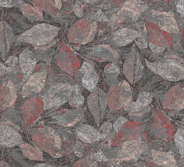 Colorful Flower and Leaf Texture Background