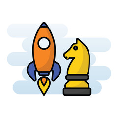 Startup Strategy vector icon