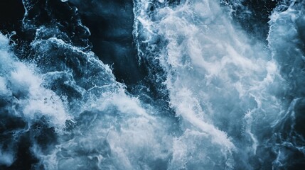 Fototapeta na wymiar Turbulent Aqua: A Symphony of Ocean Waves