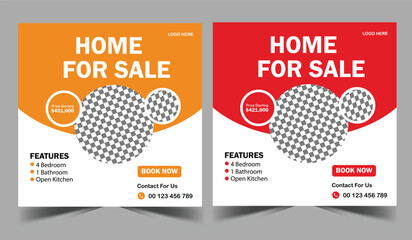 Real Estate Social Media Post Template, Editable Post Template Social Media Banners.