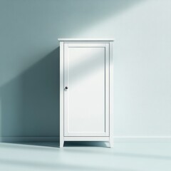 White cabinet, minimalist room, sunlight, interior design, home decor
