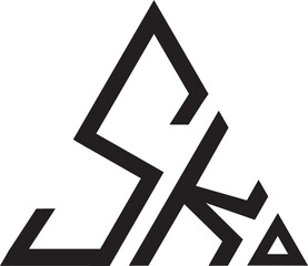 SK Triangle shape logo.eps