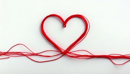 Fios vermelhos e corações de amor