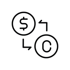 Currency Exchange icon. Userinter face icon design. vector graphic