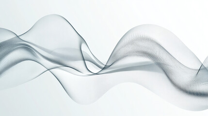 Abstract wind lines flowing across the image, representing invisible movement, Flowing, intertwining lines on a white canvas