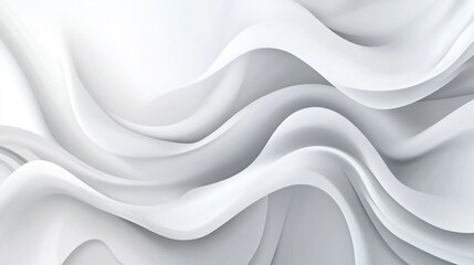 Obraz premium White and Grey Curved Wave Lines Texture, Elegant and Smooth White Fabric with Soft Waves and Delicate Texture Perfect for Backgrounds, Textiles,