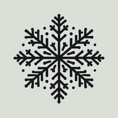 Snowflake Silhouette in black on a white background