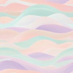 Abstract Waves in Pastel Tones for Elegant Wallpaper Design