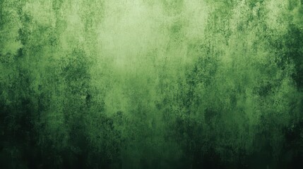 Obraz premium A green grainy gradient background transitioning from dark to light forest green with a grunge effect.