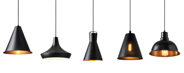 hanging light bulb isolated on white background